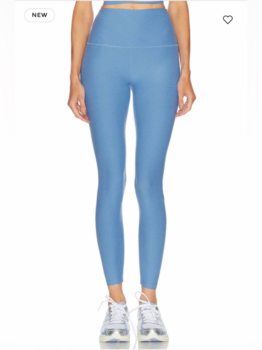 NWT Beyond Yoga Set Wild Flower Blue Heather: Midi Leggings & Cropped Tank Small - Picture 9 of 15